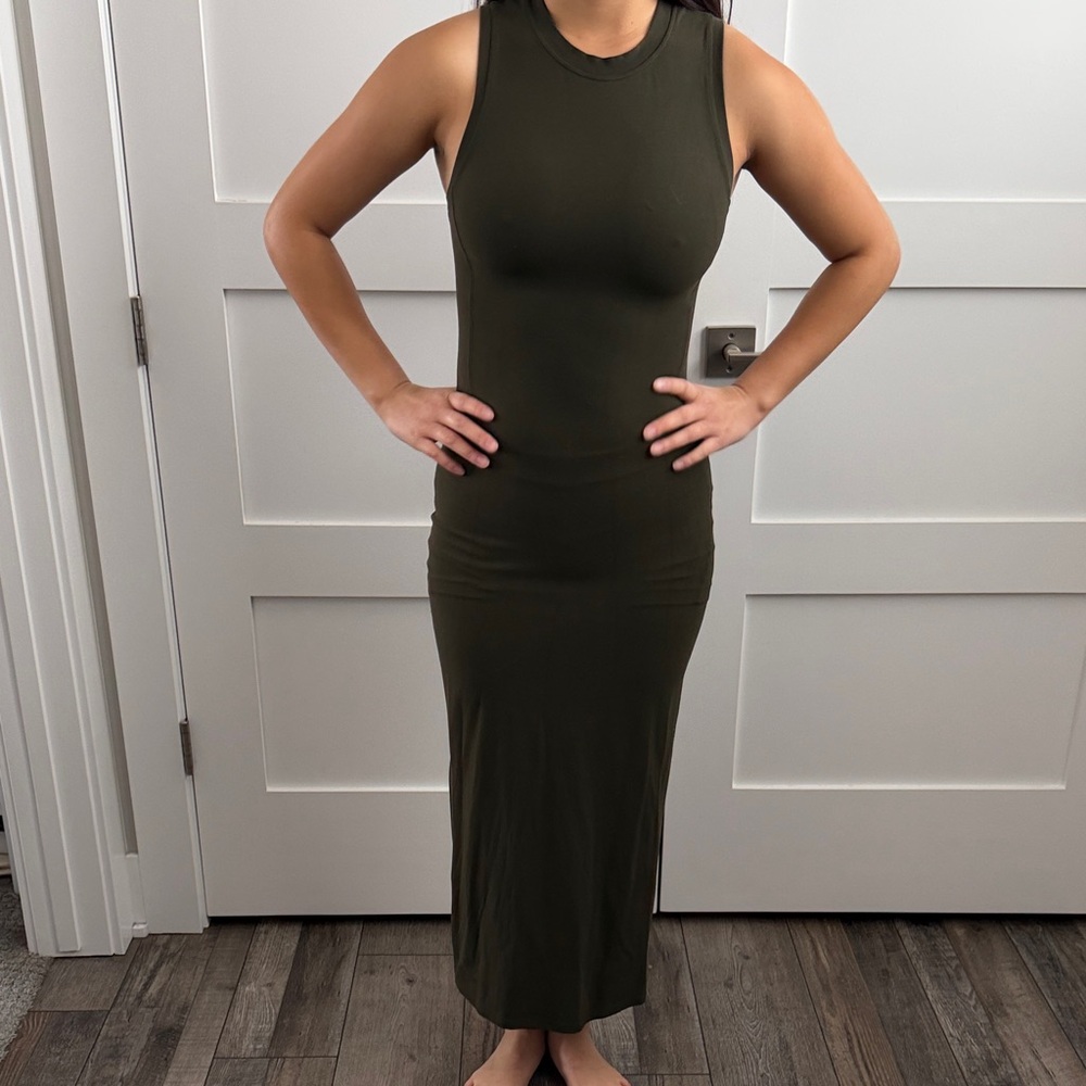 lululemon athletica Olive Green Sleeveless Maxi Dress